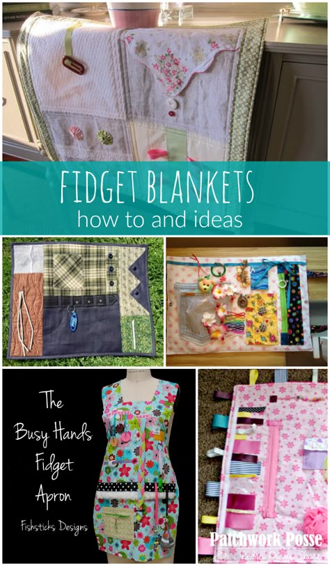 Fidget Quilts, Alzheimers Activities, Sensory Blanket, Fidget Blankets, Fidget Quilt, Blanket Ideas, Lap Quilts, Blanket Diy, Quiet Books