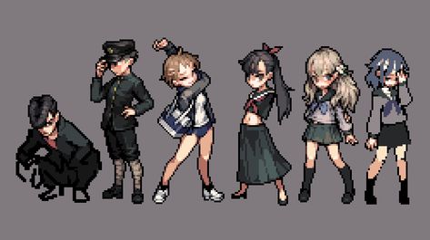 Pixel Art Characters Base, Pixel Art Character Design, Pixel Base, How To Pixel Art, Video Game Sprites, Piskel Art, Pixel Characters, Arte Grunge, Pixel Art Tutorial