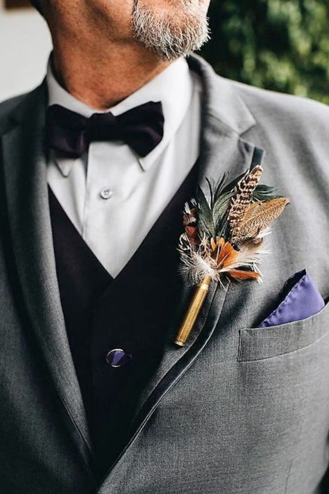 Groom Boutonnieres,  Feather Lapel Boutonnieres, Groom Boutonniere Styles. Mens Fall Wedding Boutonniere, Lapel Boutonniere, Bullet Boutonniere, Fall Boutonnieres, 2024 Colors, Feather Boutonniere, Feather Bouquet, Groomsmen Accessories, Expression Of Love