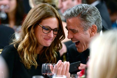 By Kevork Djansezian/Getty Images. Julia Roberts Pregnant, George Clooney Julia Roberts, Oceans Twelve, Tamar Braxton, Celebrity Friends, Royal Babies, Eddie Redmayne, Beverly Hilton, Celebrity Babies