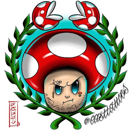 Toad, Super Mario World Toad Tattoo Mario, Healer Tattoo, Toad Super Mario, Mario Wallpaper, Toad Mario, Mario Tattoo, Friday The 13th Tattoo, Super Mario Birthday Party, Doll Tattoo