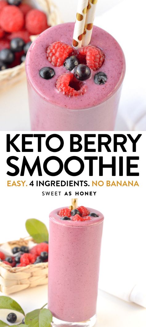 Keto Berry Smoothie, Smoothie Without Milk, Frozen Berry Smoothie, Smoothie Without Yogurt, Smoothie Easy, Keto Breakfast Smoothie, Coconut Milk Smoothie, Refreshing Breakfast, Desayuno Keto