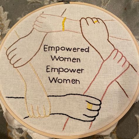 Feminist Embroidery Ideas, Women Embroidery Design, Craftivism Embroidery, Feminism Embroidery, Rude Embroidery, Feminist Embroidery, Empowered Women Empower Women, Apron Ideas, Women Empower Women