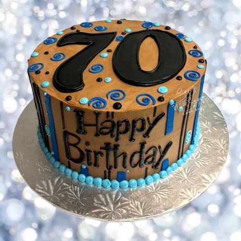 70th birthday cake for a gentleman #70thbirthday #70 #sayitwithsugar #sayitwithsugarcakeshop #birthdaycake #cake #dallascakes #dfwcakes #dallas #texas #discoverwylie #downtownwylie #wylie #bakery #wyliebakery #cakesofinstagram #edible #shoplocal #historicdowntownwylie #shopwylie 70th Birthday Cake For Man, 70th Birthday Cake For Men, 70th Birthday Cake, Birthday Cakes For Men, Cakes For Men, Birthday Cake Decorating, Cake Shop, 70th Birthday, Cake Decorating