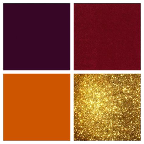 Eggplant, cranberry, burnt orange and gold color scheme. Gold highlights! Blue Table Settings, Fall Color Schemes, Fall Wedding Color Schemes, Best Wedding Colors, Gold Color Palettes, Gold Color Scheme, Cranberry Color, Wedding Colors Blue, Fall Color Palette