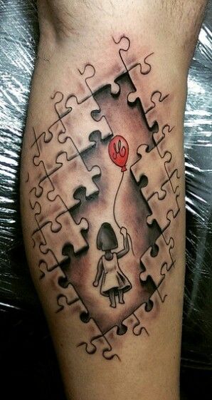 Jigsaw Tattoo, Puzzle Tattoo, Puzzle Piece Tattoo, Tattoos Pretty, Puzzle Tattoos, Saved Tattoo, Aesthetic Tattoos, Pieces Tattoo, Tattoo For Son