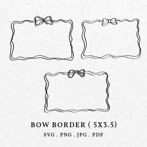 "The Bow Border Frame Scribble Squiggle is a whimsical and elegant design crafted to adorn table place cards and reception placeholders at weddings or other events. Its playful strokes mimic the grace of ribbons, infusing an air of celebration and charm. This intricate border frames the cards with delicate loops, adding a touch of sophistication to any setting. With its intricate yet enchanting design, it serves as a captivating visual element, elevating the ambiance of the occasion with joyous Bow Border, Place Card Template, Border Frame, Table Place Cards, Coron, Outline Art, Place Card, Place Cards, Table Decor