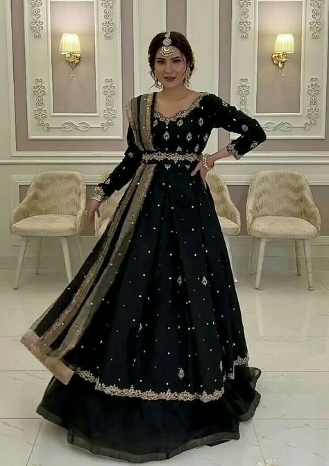 Pakistani Birthday Dresses, Black Bridal Lehenga Pakistani, Black Wedding Dresses Pakistani, Fancy Frocks Pakistani, Lehnga Choli Pakistani, Walima Dresses Pakistani, Shaadi Dresses, Barat Dress, Black Pakistani Dress