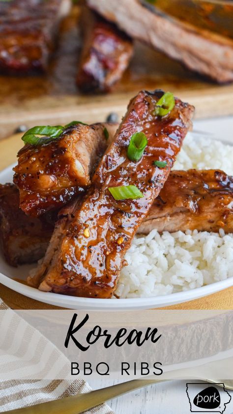 Korean BBQ Ribs in 2022 | Korean bbq ribs, Korean bbq, Bbq ribs Ribs And Rice, Korean Bbq Pork, Korean Bbq Ribs, Big Easy Recipes, Asian Bbq, Ginger Paste, Bbq Pork Ribs, Healthy Grilling Recipes, Ribs On Grill