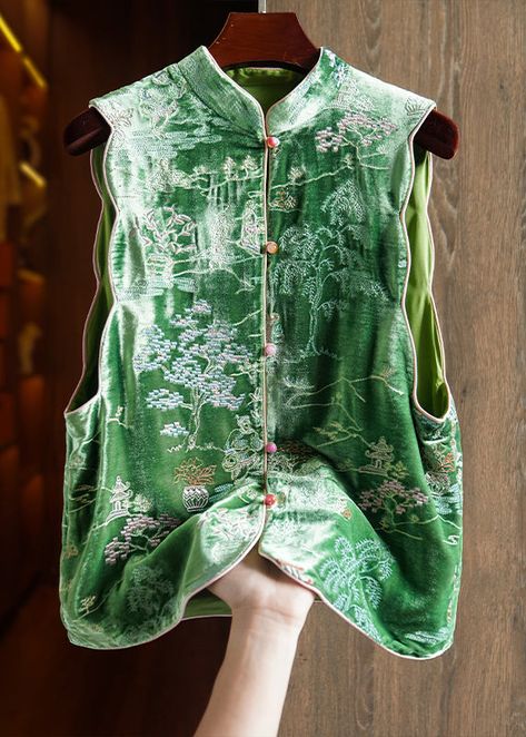 Linen Sleeveless Top, Silk Vest, Chinese Style Dress, Vest Tops, Plain Dress, Oversized Dress, Comfortable Room, Kids Collection, Embroidered Clothes