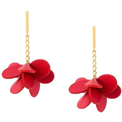 Marni flower drop earrings (€405) ❤ liked on Polyvore featuring jewelry, earrings, red, flower earrings, flower jewelry, blossom jewelry, marni jewelry and post back earring Marni Jewelry, Marni Earrings, Month Gemstones, Red Flower Earrings, Handmade Leather Jewelry, Blossom Jewelry, Flower Drop Earrings, Leather Jewellery, Contemporary Earrings