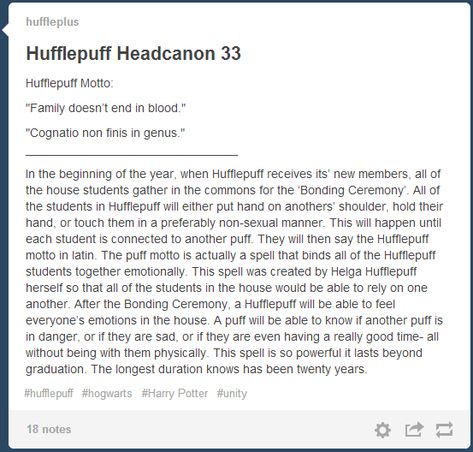 A Huffleplus Headcanon. Not an official fact for Hufflepuff, but an idea. Written by Huffleplus on Tumblr Hufflepuff Pride, Hufflepuff House, Harry Potter Hufflepuff, Harry Potter Houses, Harry Potter Headcannons, Pride Day, Harry Potter Love, Random Facts, Harry Potter Series