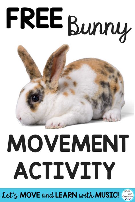 "Free Bunny Movement Activity Song ""Funny Little Bunny"" from Sing Play Create. Incorporate movement into your spring themed music classes with “Funny Little Bunny music and movement lesson. Best for PreK-2nd grade.#musiceducation #springmusicactivities #bunnymusicactivities #preschoolbunnysongs #bunnymusiclessons #bunnymovementactivities #musicandmovement #bunnysong Spring Music Activities, Movement Songs For Preschool, Movement Preschool, Orff Music, Easter Songs, General Music Classroom, Easter Classroom, Activities Elementary, Movement Songs