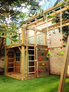 Outdoor Kids Play Area, Playground Landscaping, Backyard Kids, Play Area Backyard, Backyard Playhouse, Backyard Kids Play Area, Backyard Swings, Outdoor Play Areas, Kids Backyard