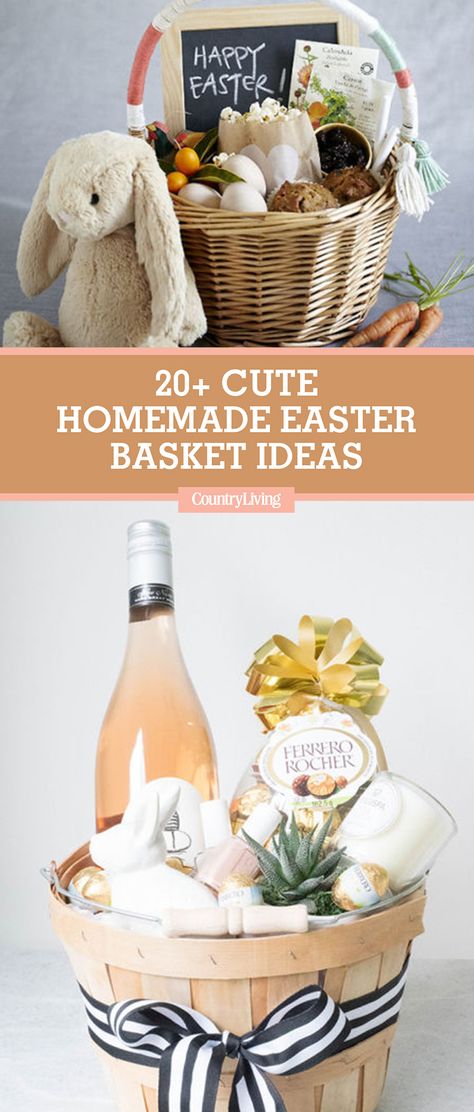 In a pinch for Easter basket ideas? Toddlers, teenagers, and adults alike will love these creative Easter baskets. #easter #easterDIY #eastercrafts #easterbaskets Homemade Easter Baskets, Adult Easter Baskets, Creative Easter Baskets, Easter Crafts For Adults, Adult Easter, Easter Baskets For Toddlers, Easter Basket Ideas, Kids Easter Basket, Easter Basket Diy