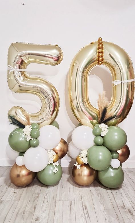 90 Birthday Balloons, 80 Balloon Bouquet, 60 Balloon Arch, 80th Birthday Balloon Bouquet, 50th Wedding Anniversary Balloon Ideas, Balloon Arch With Number Balloons, 50 Balloons Number, 80 Balloon Decor, Balloon Garland With Numbers