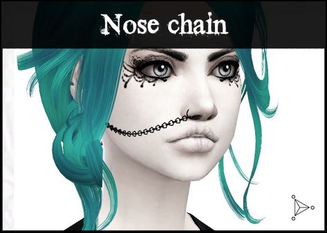 Sims 4 Custom Content Finds - ladyhayny:   Nose chain Download here Sims 4 Nose Chain, Sims 4 Cc Nose, Sims4 Accessories, Nose Chain, Sims 4 Update, Sims4 Cc, Ring Chain, Ts4 Cc, Sims Mods