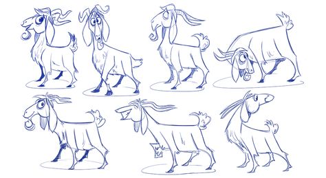 Goat Cartoon Character Design, Goat Reference Drawing, Goat Cartoon Drawing, Goat Drawing Sketch, Goat Fursona Art, Chibi Goat, Goat Character Design, Goat Person, Jumping Goat