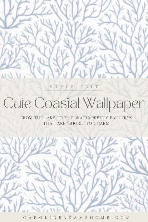 Create an underwater oasis with blue coral wallpaper! Perfect for coastal homes and adding a touch of the sea to your interior design. Dive into coastal decor ideas! Wallpaper Beach House, Home Lake House, Cozy Guest Room, Seaside Wallpaper, Modern Coastal Bedroom, Coastal Nursery, Coastal Wallpaper, Coral Wallpaper, Wallpaper Interior Design