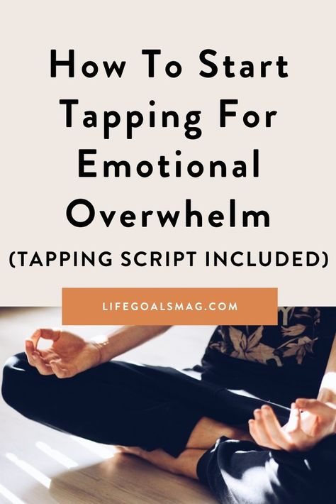 this EFT tapping session will help you release emotions over feeling overwhelmed in life. if you're feeling stuck, burnt out, busy, try this quick tapping session. this meditation style technique is a holistic healing method that will help you feel calmer and more present as you go through your day Tapping For Emotional Release, Tapping Therapy For Beginners, Eft Tapping For Beginners, Tapping Technique, Alternative Medicine Holistic Healing, Eft Technique, Tapping Therapy, Release Emotions, Eft Tapping Scripts