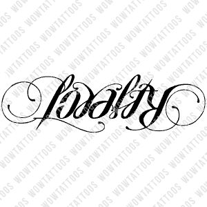 Loyalty Tattoo Stencil, Respect Tattoo Design, Loyalty Out Values Everything Tattoo, Sister Friend Tattoos, Loyalty Tattoo Designs, Otf Tattoo, Tattoo Ambigram, Respect Tattoo, Loyalty Tattoo