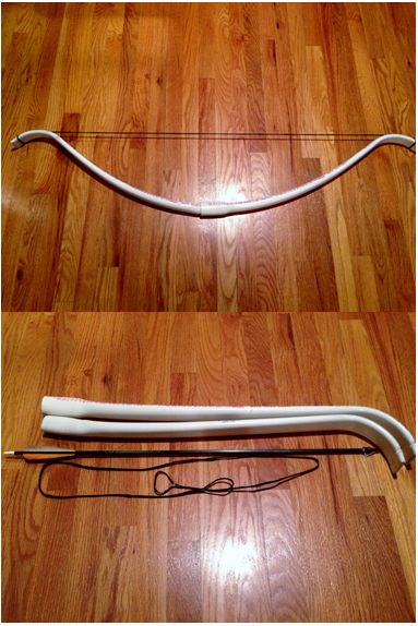 complete 50 Pound PVC Takedown Recurve Bow by Kyle Wind! -With creative credit to Nick and his YouTube channel The Backyard Bowyer Pvc Bow, Recurve Bows, Pvc Pipe Projects, Doomsday Prepping, Pvc Projects, Archery Bows, Archery Equipment, Traditional Archery, Recurve Bow