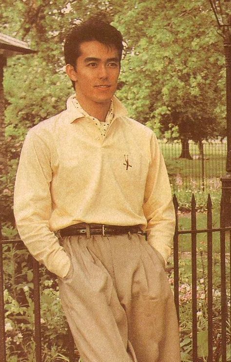 Abe Hiroshi, Mens Fashion 1980s, Hiroshi Abe, 80s Men Fashion, Japanese Americana, Japanese Films, 1950s Mens Fashion, 80 Fashion, 80s Men