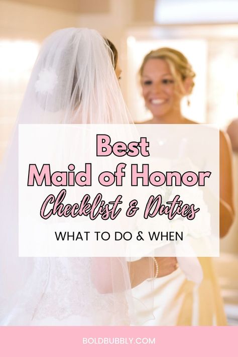 maid of honor checklist Maid Of Honor Checklist, Maid Of Honor Duties, Be The Best, Wedding Nails, Maid Of Honor, The Bride, Wedding Decorations, Bubbles, Lily