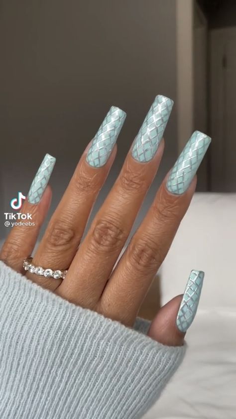 Fishnet Nails, Kylie Nails, Euphoria Nails, Mermaid Nail, Ideas Uñas, Maddy Perez, Nail Goals, Sharp Nails, Dope Nail Designs