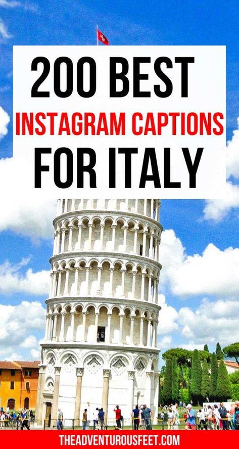 Are you looking for the best Italy Instagram captions to go with your stunning photos? Then you've come to the right place as I've put together 200 of them! | Italy captions| Venice captions| Italy travel captions| italy captions for instagram| captions about italy| Instagram captions for italy| italian captions for Instagram Italian Captions With Translation, Italian Instagram Captions With Translation, Italian Captions For Instagram, Italian Captions, Italy Instagram Captions, Travel Hashtags, Italy Quotes, Vacation Captions, Driving In Italy