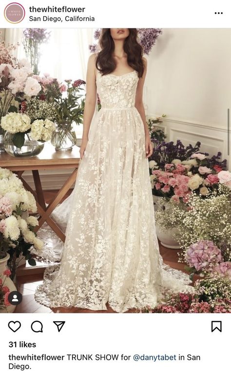 Dany Tabet Wedding, Dresses From Around The World, Floral Lace Wedding Dress, Wedding Dresses With Flowers, Dream Wedding Ideas Dresses, Formal Dresses For Weddings, Gorgeous Wedding Dress, Wedding Gowns Lace, Wedding Dresses Unique