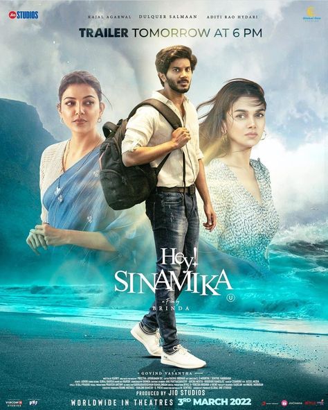 HEY! SINAMIKA Hey Sinamika Images, Hey Sinamika, South Movie, Dulquer Salmaan, Aditi Rao, Yoga Logo, Movies List, Indian Film, Star Cast