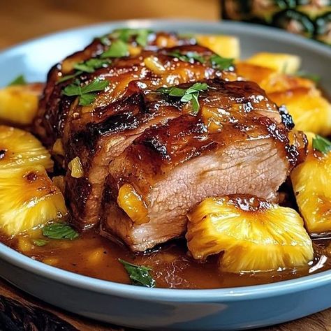 The Pioneer Woman-Ree Drummond 🤗 | 🍍 Slow Cooker Pineapple Pork Loin: Sweet and Savory Perfection | Facebook Pineapple Pork Loin, Slow Cooker Pineapple Pork, Cooked Duck, Mini Crockpot Recipes, Goose Recipes, Pineapple Pork, Jamie Oliver Recipes, Duck Recipes, Crockpot Recipes Slow Cooker