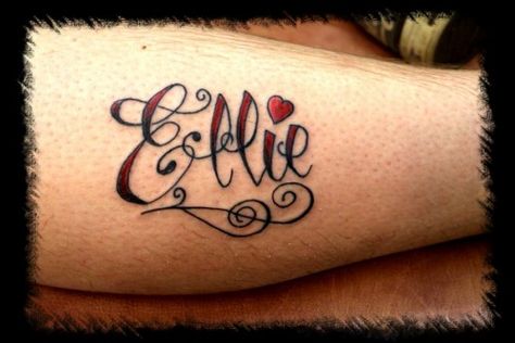 Ellie Name, Tattoo Name, Name Tattoo Designs, Tattoo Script, Name Tattoo, Name Tattoos, Tattoo Images, Infinity Tattoo, Body Art Tattoos