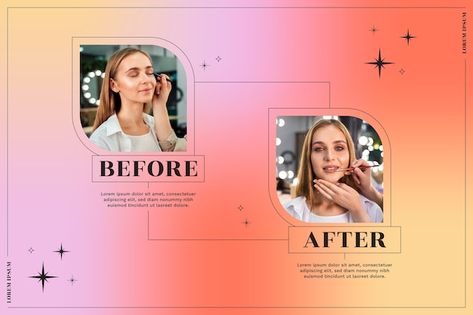 Before And After Design Template, Before And After Graphic Design, Before And After Template Design, Before And After Background, Before After Template, Before And After Template, Technology Posters, Flyers Design, Botox Fillers