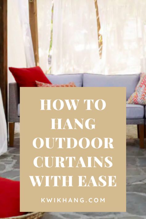 Outdoor curtains are the best way to give your pergola, porch or balcony a stylish makeover! Learn how to hang outdoor curtains with ease, plus tips for selecting outdoor curtain rods.