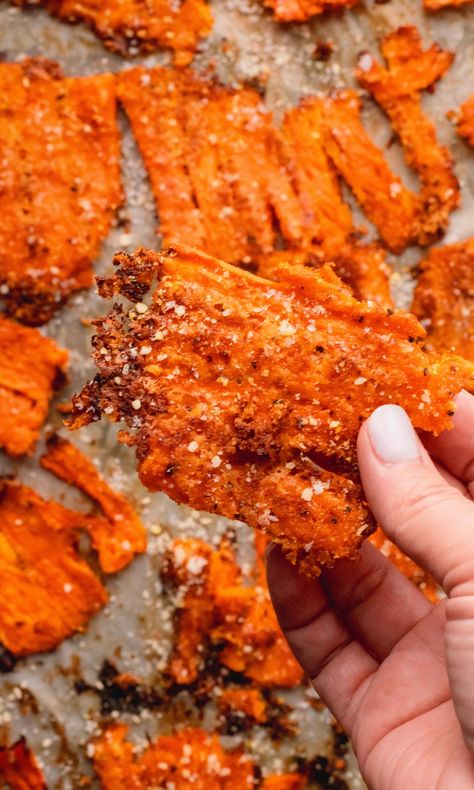 If you're looking for a new twist on a classic side dish, these Crispy Smashed Carrots are about to become your go-to recipe!  With a caramelized, crunchy texture and seasoned with parmesan cheese and garlic powder, these carrots make a delicious side dish addition to any meal or are a perfect appetizer or snack. Carrot Bites, Crispy Smashed Carrots, Carrot Sticks Recipe, Parmesan Carrots, Smashed Parmesan Carrots, Smashed Parmesan Crusted Carrots, Crispy Smashed Parmesan Carrots, Smashed Carrots With Parmesan, Healthy Carrot Recipes