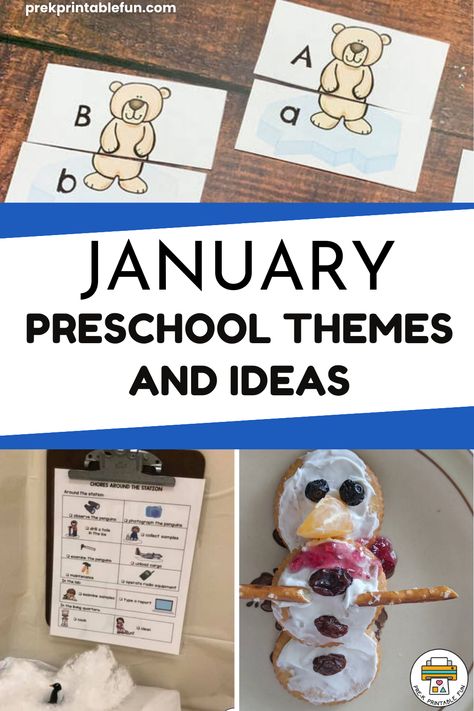 Suggested Preschool Themes and Ideas for January. Center Themes For Preschool, Prek January Themes, Preschool Themes January, January Learning Themes, January Ideas For Preschool, Birthday Theme Preschool, January School Themes, Preschool January Activities, January Themes For Preschool