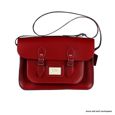 Traditional Hand Crafted British Vintage Leather Satchel - Pillarbox Red Our 14-inch satchel perfectly fits all styles of 13-inch MacBook Standard Vintage Leather Satchel, Red Satchel, Claret Red, Leather Artisan, Bags Aesthetic, Cambridge Satchel Company, Handcrafted Leather, Wallet Bag, Leather Satchel