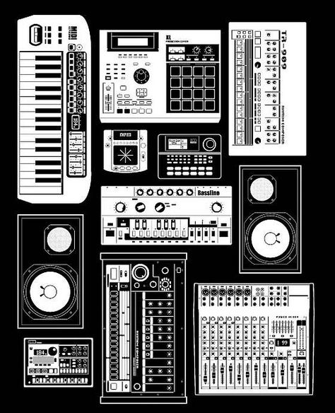 Music Illustration, Music Tech, Home Studio Music, All About Music, Dj Music, Studio Setup, Drum Machine, Music Studio, Music Producer