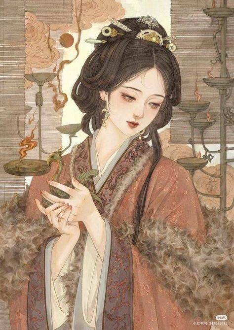 Chinese Woman Traditional, Chinese Dynasty Aesthetic, Asian Victorian, Ancient Korean Art, Chinese Portrait, Chinese Icon, Historical Drawings, Traditional Asian Dress, Chinese Art Painting