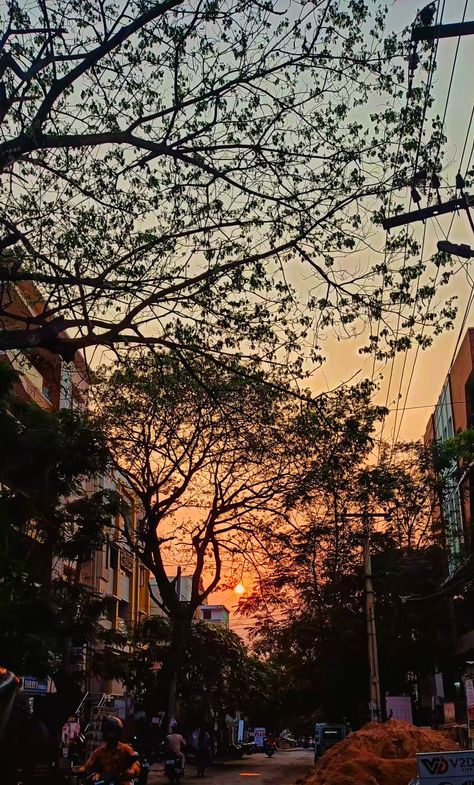 Beautiful Evening Photography, Evening Sky Aesthetic, Sunset View Aesthetic, Mallikarjuna Swamy, Nature Dp For Whatsapp, Sunset Snap, City Life Aesthetic, Evening Sunset, Sky Photography Nature