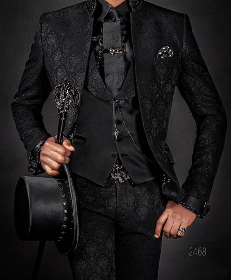 Masquerade Outfit Men, Victorian Male Fashion, Men Prom Outfit, Gothic Fashion Men, Gothic Suit, Vampire Ball, Masquerade Outfit, Fancy Suit, Aesthetic Outfits Men