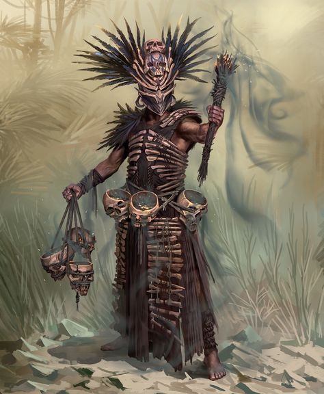 Witch Doctor Art, Doctor Art, Witch Characters, Witch Doctor, Magic The Gathering, The Gathering, Roleplaying Game, Anime Character Design, Character Inspiration