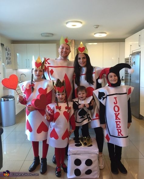 Cards Costume Diy, Deck Of Cards Costume, King Of Hearts Costume, Cars Costume, Race Car Costume, Cards Costume, Playing Card Costume, Purim Costumes, Card Costume