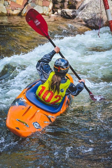 Vail whitewater #kayaking #adventure #liveoutdoors #nature #whitewater #Colorado Whitewater Canoeing, White Water Kayak, River Kayaking, Base Jumping, Water Sports Activities, Banana Boat, Canoe Trip, Whitewater Kayaking, Canoe And Kayak