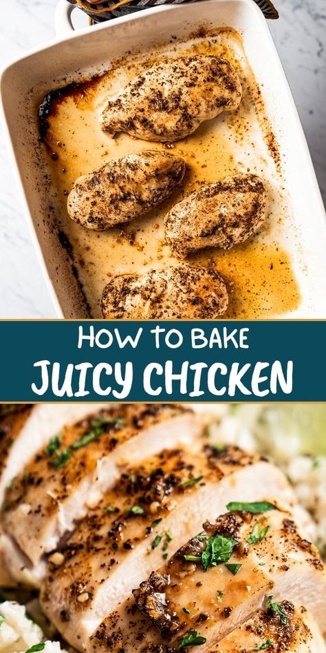 How To Cook Moist Chicken Breast, How To Cook Chicken Breast In Oven, Moist Chicken Breast In Oven, Oven Baked Chicken Recipes Easy, Oven Cooked Chicken Breast, Moist Baked Chicken Breast, Best Baked Chicken Breast, Oven Chicken Breast, Tender Baked Chicken