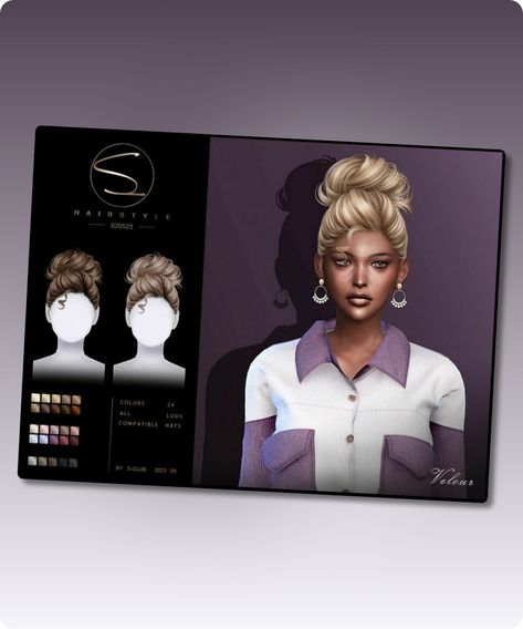 Sims 4 Hairstyle CC: Curly Updo Hairstyle-010623 Mona Rogue Hair, 4 Hairstyles, Sims 4 Cc Download, Curly Updo, Model Nails, Curly Hair Updo, Updo Hairstyle, Pigtail Hairstyles, Sims Hair