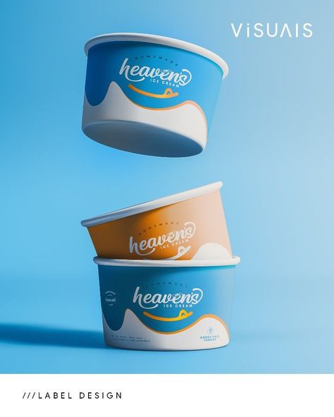 Ice Cream Cup Design Packaging, Ice Cream Logo Branding, Ice Cream Label Design, Ice Cream Cup Design, Popsicles Packaging, Ice Cream Cups Design, Frosty Ice Cream, Ice Cream Logo, Ice Cream Menu