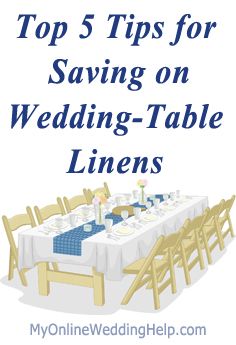 Tips for saving on wedding table linens ... with resources. | http://MyOnlineWeddingHelp.com Table Coverings For Wedding, Table Linen Ideas, Wedding Reception Table Linens, Table Cloth Ideas, Reception Ideas Wedding, Table Covers Wedding, Cheap Tablecloths, Burlap Rolls, Wedding Ideas On A Budget